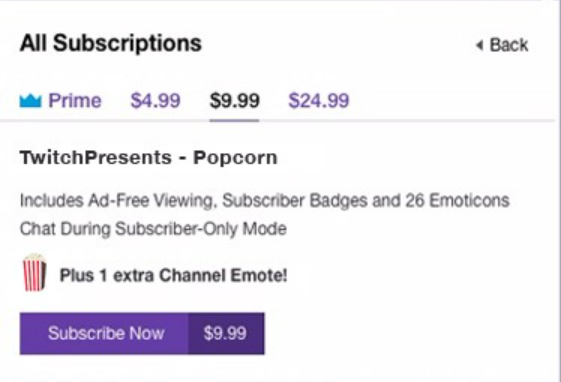 Gifted and Recurring Subscriptions for Twitch